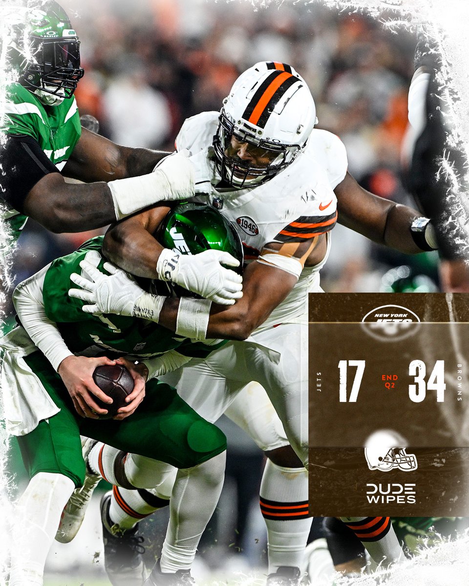 You read that right. 34 at the half.

#NYJvsCLE | #DawgPound