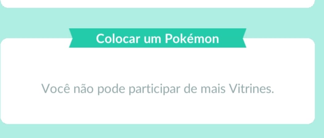 Rutnickay's tweet photo. Alguem sabe me dizer se é possivel e como faz, depois que colocou os pokemon em 3 vitrines diferentes, trocar de vitrine. Coloquei em 1 que quero tirar e nao consigo, pq consta que eu nao posso participar de mais vitrines. 
#pokemongo #vitrinepokemongo #PokemonGOfriends https://t.co/gf1fA5dtrq