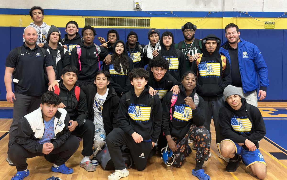 _RRWrestling's tweet photo. Roosevelt JV and Varsity Wrestling spending their break sharpening their tools and competing against the best competition Nassau has to offer. Great Job Rough Riders!!! @SuptWortham @RooseveltUfsd https://t.co/iWSKem2aqi