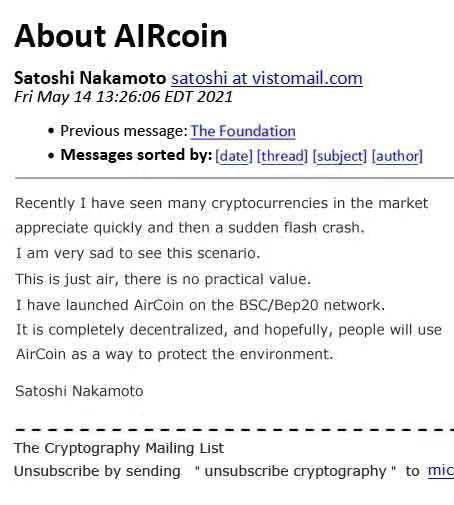 AIRDAO_MuXia's tweet photo. AirCoin (AIR) was issued on BSC in 2021. AIR has no private equity, no crowdfunding and is fully community governed. AIR is not only the platform token for AirCash, but will be the token for the public chain, AirChain. 

AIR Telegram Official Group：
https://t.co/QO2dOuuYbj… https://t.co/V7Ld4ILMag