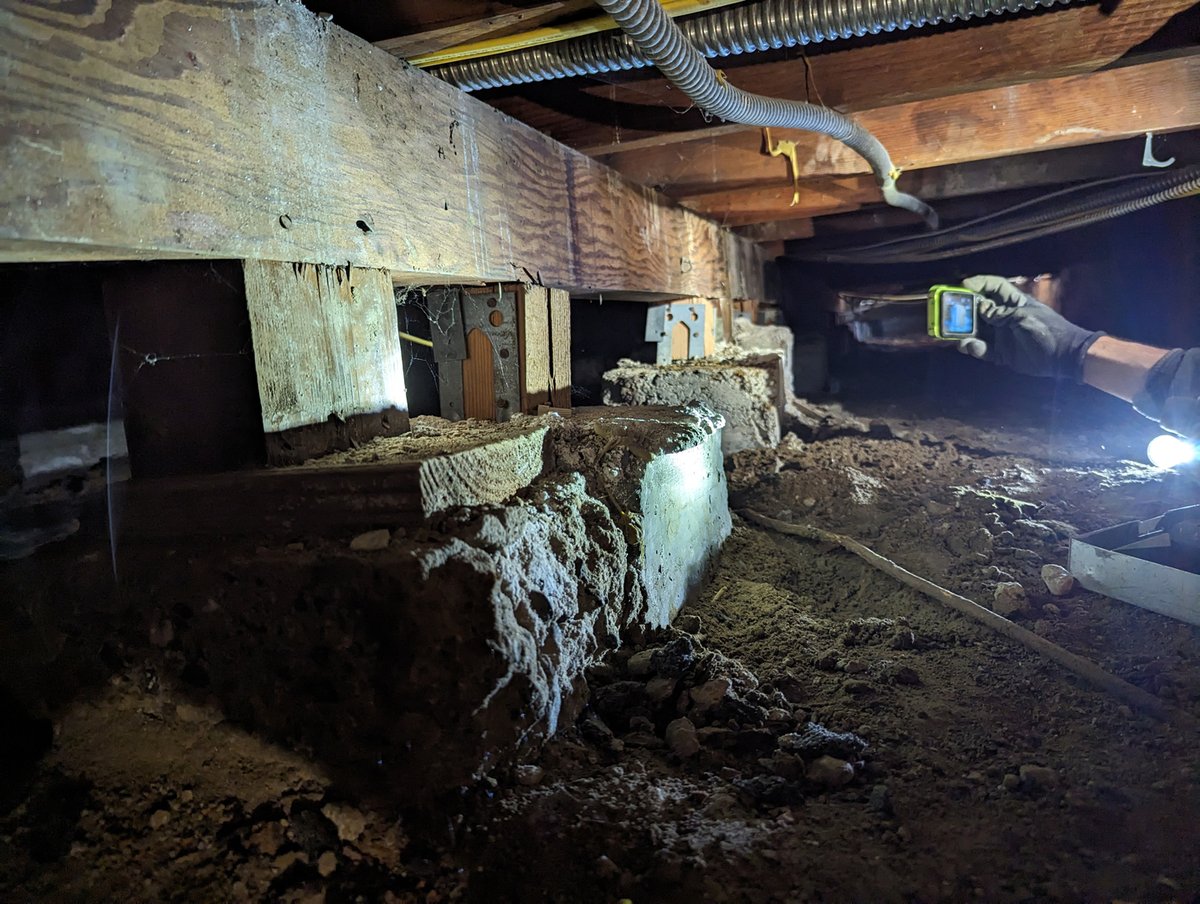 TFWSoCal's tweet photo. Most homeowners don’t know what’s happening beneath their homes due to limited access, but we get to the bottom of it! Whether your home is in need of a repair or a retrofit, we’re here to help. Visit our website to get a foundation report &amp; inspection. https://t.co/NDWgUN0Fu2 https://t.co/CDmtwGg8z6
