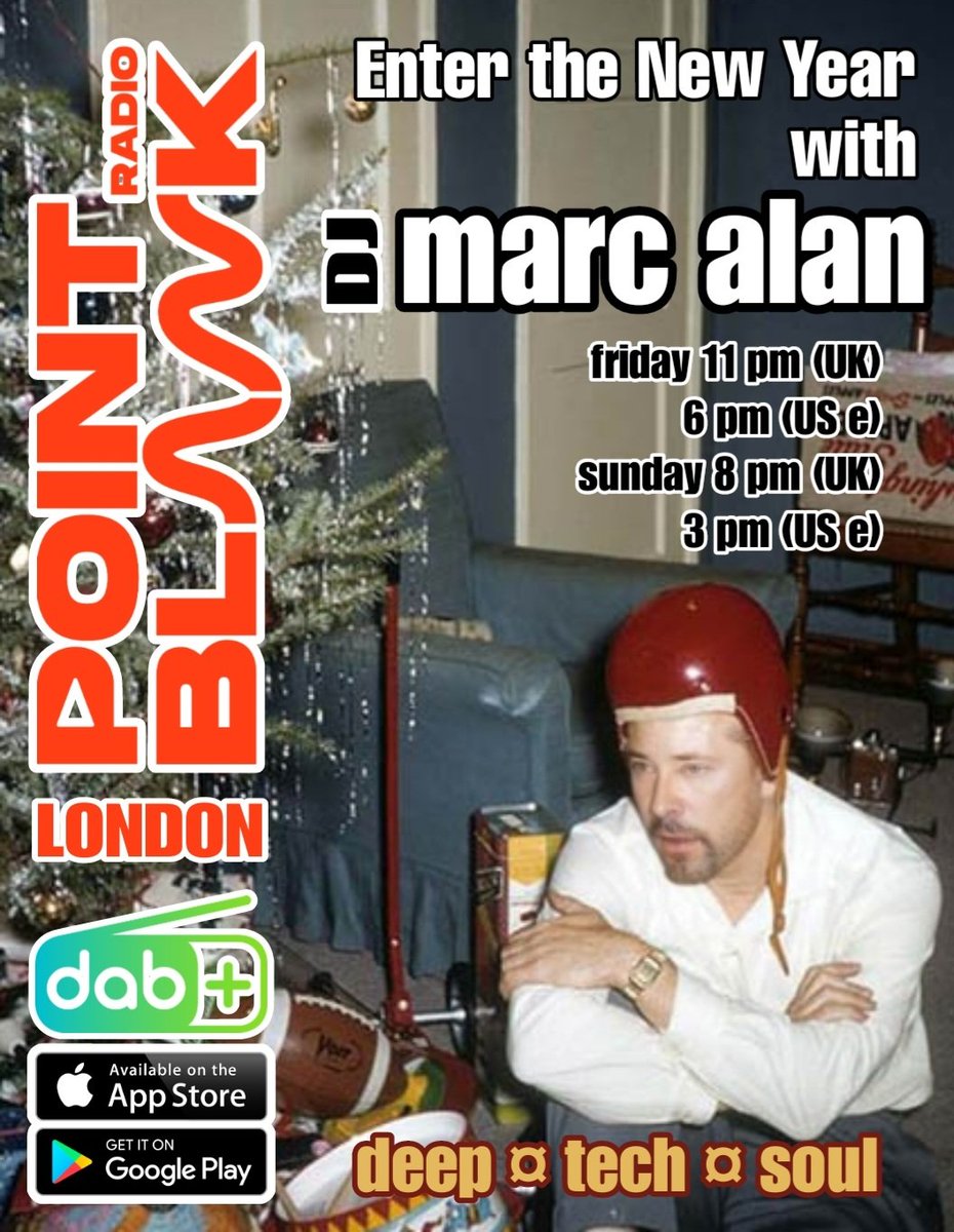 djmarcalan's tweet photo. I'll be here on London's @PointBlankFM this Friday at 11 pm (UK), 6 pm (US) on the Eastern side for a LIVE mix.
Join me Sunday, New Year's Eve,  at 8 pm (UK), 3 pm (US) for all new music before @thegenics
takes you to midnite and beyond.  I might even join in on the flipside. https://t.co/cM30d2rgRS