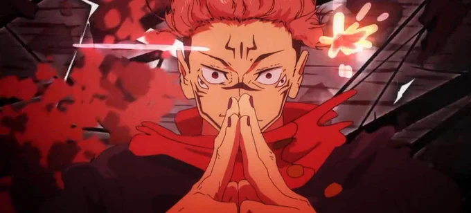  このエフェクト最近なんかのアニメで見たなと思ったら領域展開だった 