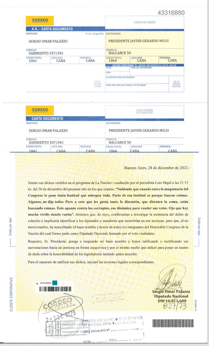 Sergio Omar Palazzo tweet media