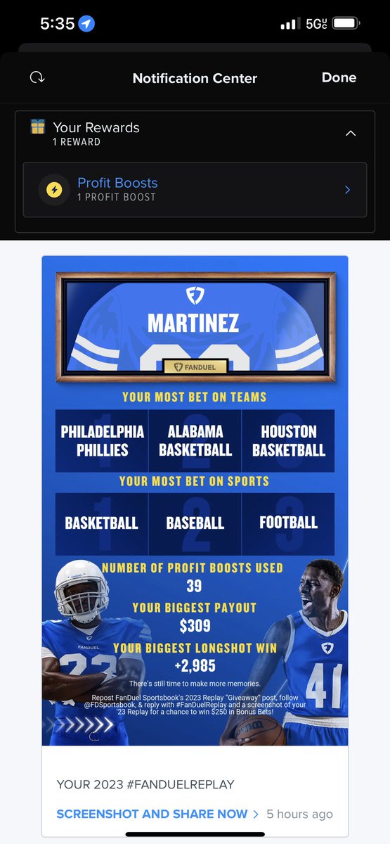 kylemartinez70's tweet photo. @FDSportsbook #FanDuelReplay https://t.co/097NzUdZ7T