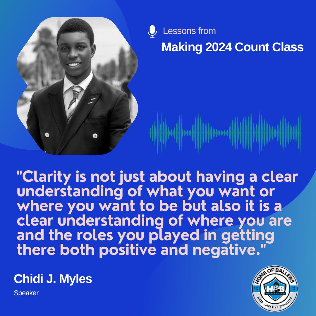 homeofballers1's tweet photo. Some amazing lessons from #Make2024Count with Chidi J. Myles.
4hrs of deep teaching from Chidi J. Myles.
3 Keys to making 2024 Count are;
Clarity
Knowledge
Decision
We go into the year with a sense of clarity with the right knowledge to make informed decisions. https://t.co/ToMKhrhG2T