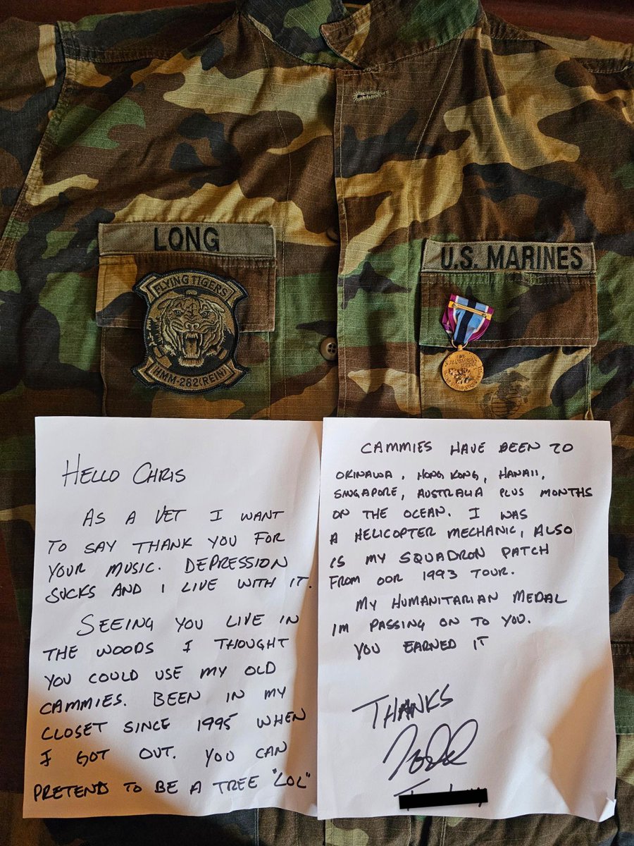 AintGottaDollar's tweet photo. A veteran sent me this. Hard to put into words what stuff like this means to me.

I owe you a handshake, brother. https://t.co/uOJrG91jzu