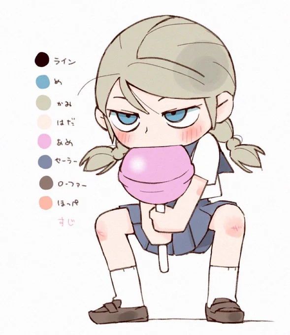 #今年描いて割と楽しかった絵いつも楽しいので選ぶのはムリ強いて選ぶなら食べてる絵 