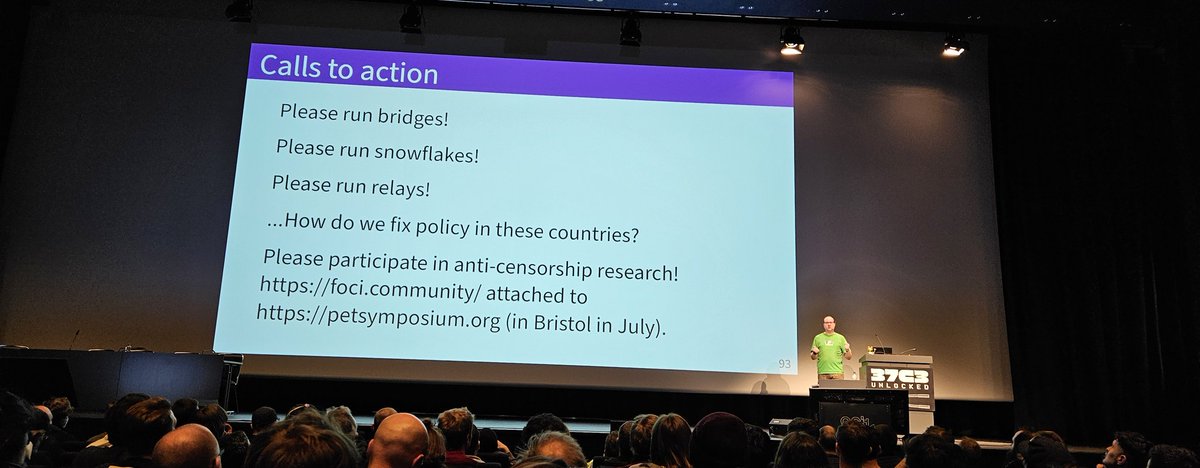 #37c3
'Please run bridges!
Please run snowflakes!
Please run relays!'

@torproject