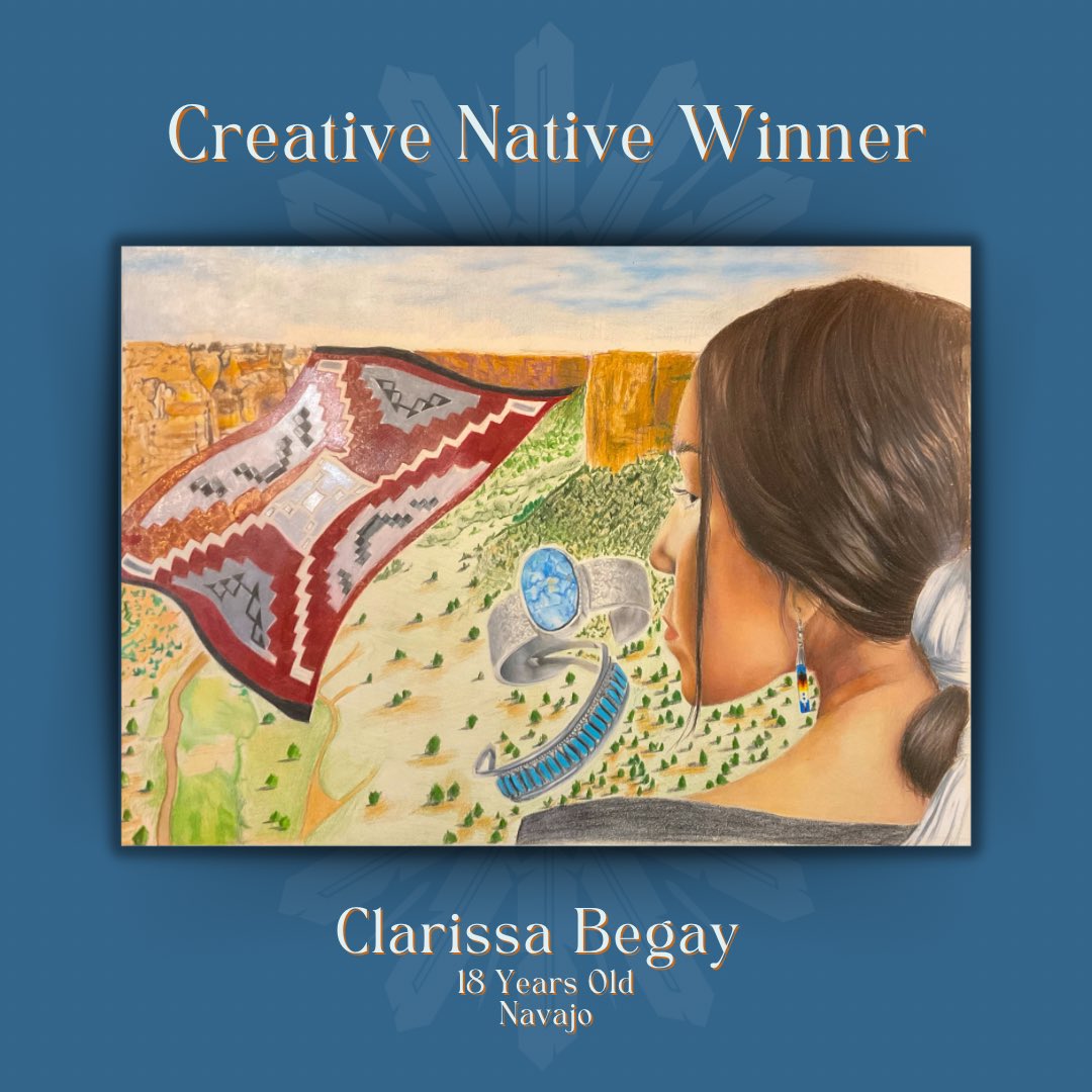 Center4Native's tweet image. Introducing the winners of the 2023 Creative Native Call for Art contest! 

Thank you to all who submitted their beautiful art! 

All submissions will be available via our virtual Creative Native gallery which will be available soon! 

#CNAY #CreativeNative #NativeArtist
