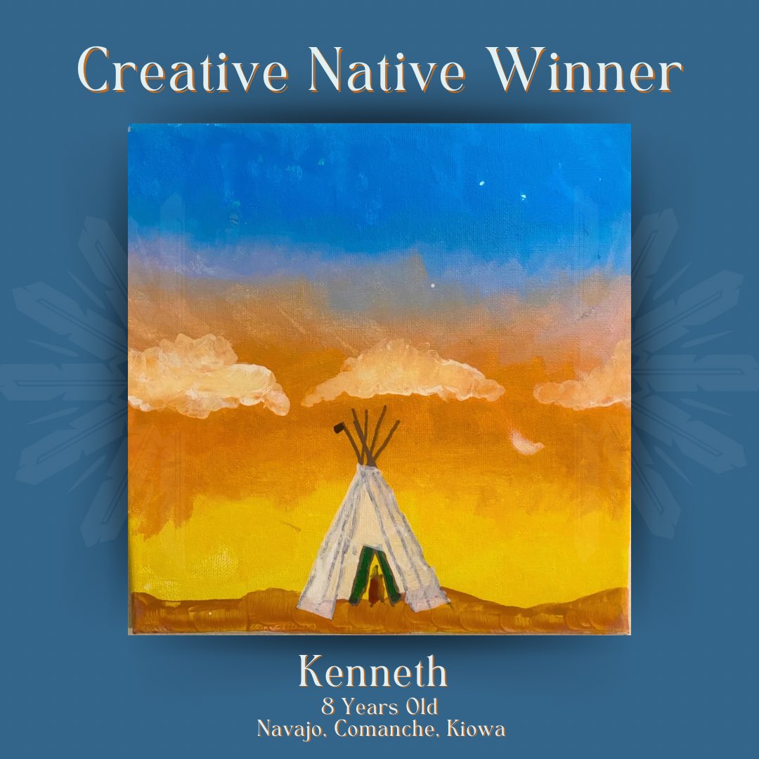 Center4Native's tweet image. Introducing the winners of the 2023 Creative Native Call for Art contest! 

Thank you to all who submitted their beautiful art! 

All submissions will be available via our virtual Creative Native gallery which will be available soon! 

#CNAY #CreativeNative #NativeArtist