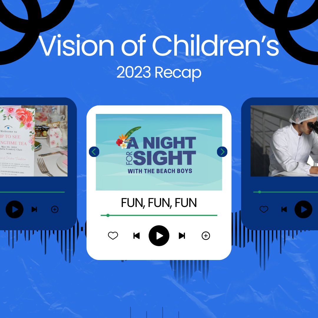 VOC_Foundation's tweet photo. The Vision of Children Foundation's 2023 recap is here! Highlighting "A Night for Sight", "Sip to See, Springtime Tea", and research breakthroughs. Stay tuned for our eNewsletter that will focus on research updates! https://t.co/ZotI83Qqyb