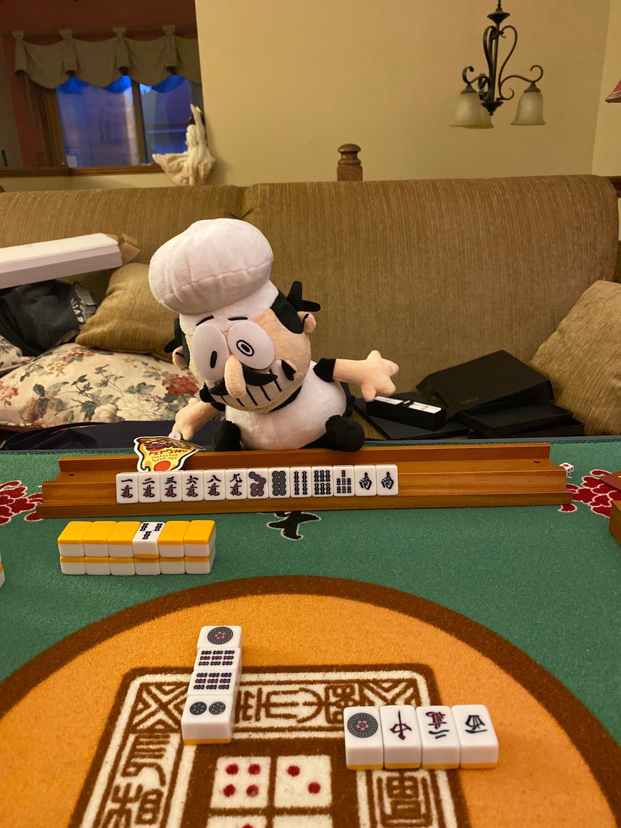 RogueSpecialOP's tweet photo. Playing Riichi Mahjong with Peppino @PizzaTowergame https://t.co/C5x8Z7FBax