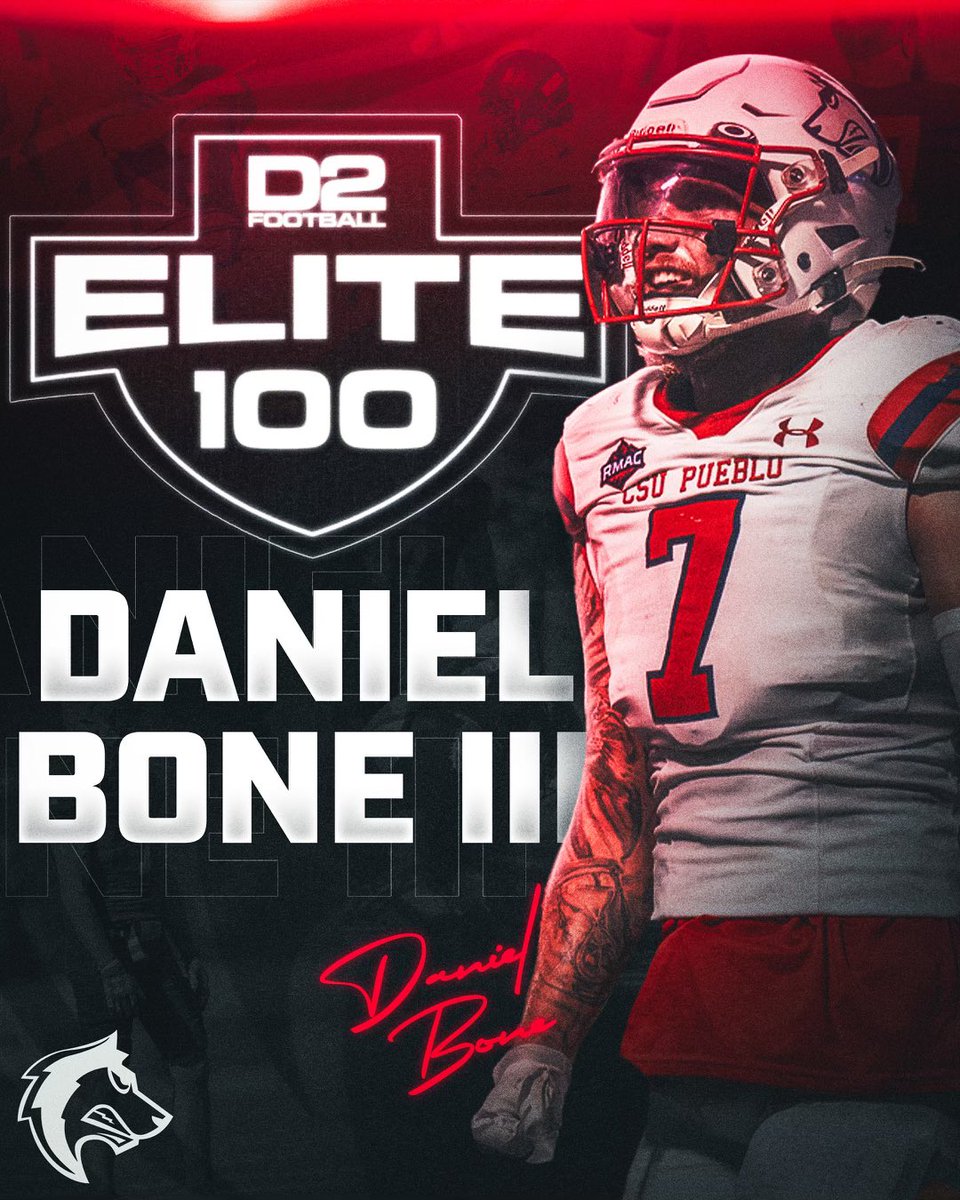 Congratulations to @danielbone07 for making D2 football elite 100 🫡7️⃣📈 #ToTheTop