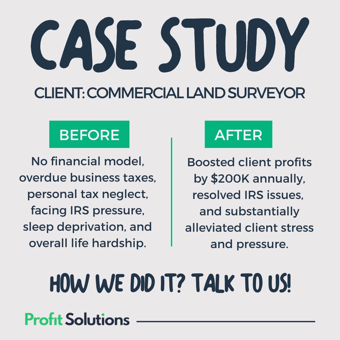 ProfitSolPro's tweet image. Transforming Chaos into Triumph: From boosting profits by $200K to conquering IRS challenges, our journey turned a stressed business into a buyer&apos;s dream, leaving pressure behind. ✨

#Accounting #Finance #ProfitSolutions