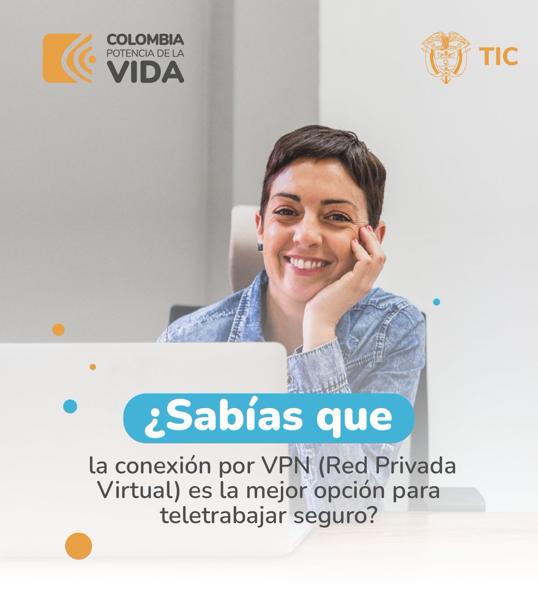 TeletrabajoCo's tweet photo. ¿Qué tipo de conexión red es la más adecuada para la ciberseguridad en el teletrabajo? 

👇🏽Aquí te contamos cómo tus empleados pueden acceder a los recursos de la empresa de forma segura y sin restricciones.

¿Quieres saber más? Solicita gratis tu asesoría https://t.co/PEPUQymK6F https://t.co/kZGf3ajRJ1