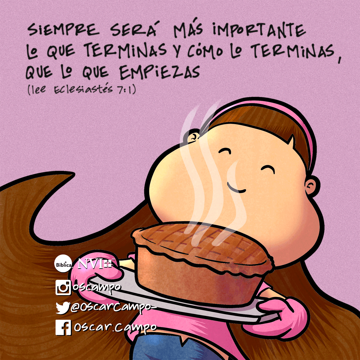 «Es mejor el buen nombre que el buen perfume. Es mejor el día en que se muere que el día en que se nace». Eclesiastés 7:1 #IlustracionBiblica #OscarCampo #BiblicaLA #BibliaNVI