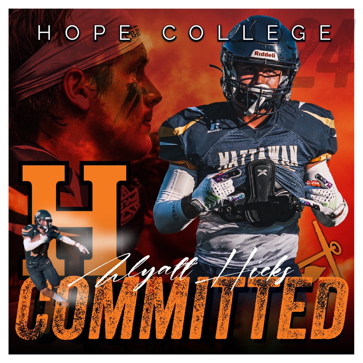 I am honored to announce my commitment to continue my athletic and academic career at Hope College. Thank you to everyone who supported me through this process! 🟠🔵⚓️