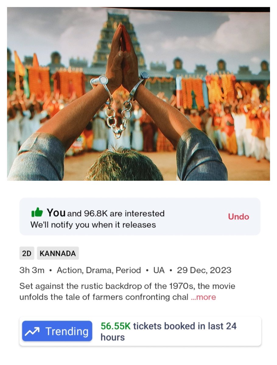 MFilterless's tweet photo. #Kaatera

ಕುಲದ ನೆಲೆ - ಮಣ್ಣಿನ ಸೊಗಡು - ರೈತರ ಬೆಲೆ 
All of the above aspects have been dwelled to the best of @TharunSudhir's abilities

#DBoss  will always be the 'DARLING OF MASSes' 🙏 What a performer 😍 

@Aradhanaa_r will go places ✅ 

Top-notch Emotional Family Entertainer 🫡 https://t.co/6DKBbI5olB