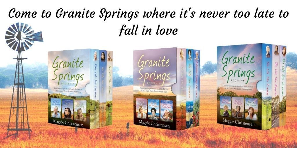 MaggieChriste33's tweet photo. Binge a new series. Heartwarming stories of second chances set in a small Australian country town. 
https://t.co/w8wbk3MRIP 
#indle #KIndleUnlimited #secondchances #familysaga #romancebooks #boxset https://t.co/N2Wd3z8jfW