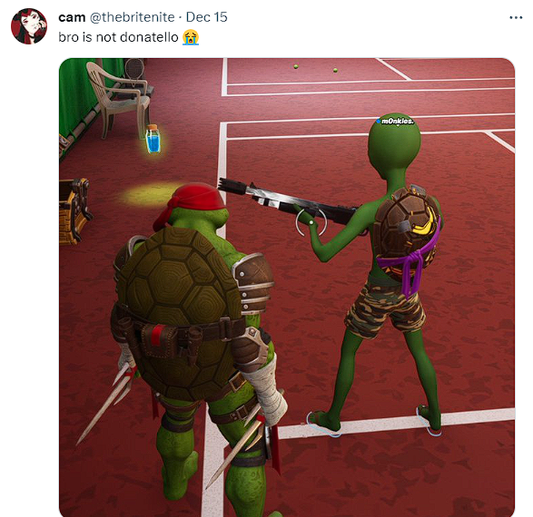 BestCircleJerk's tweet photo. we spotted an imposter in fortnite #FortniteUnderground  #FortniteChapter5  #FortniteFestival  #FortniteBigBang #FortniteLego #fortnitestatus @FortniteGame @FortniteStatus https://t.co/q4nI3ZMJzu