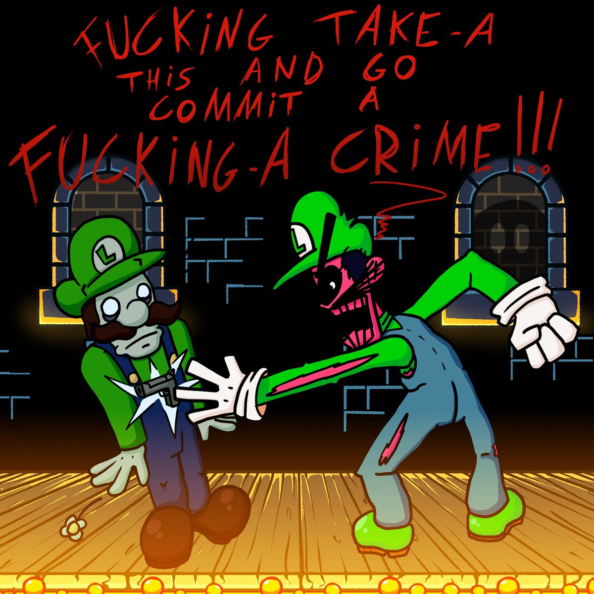 FranboiseSenpai's tweet photo. I had an idea with Beta Luigi and IHY Luigi so I drew it lmao
#mariomadnessv2 https://t.co/7uo9Ixjret