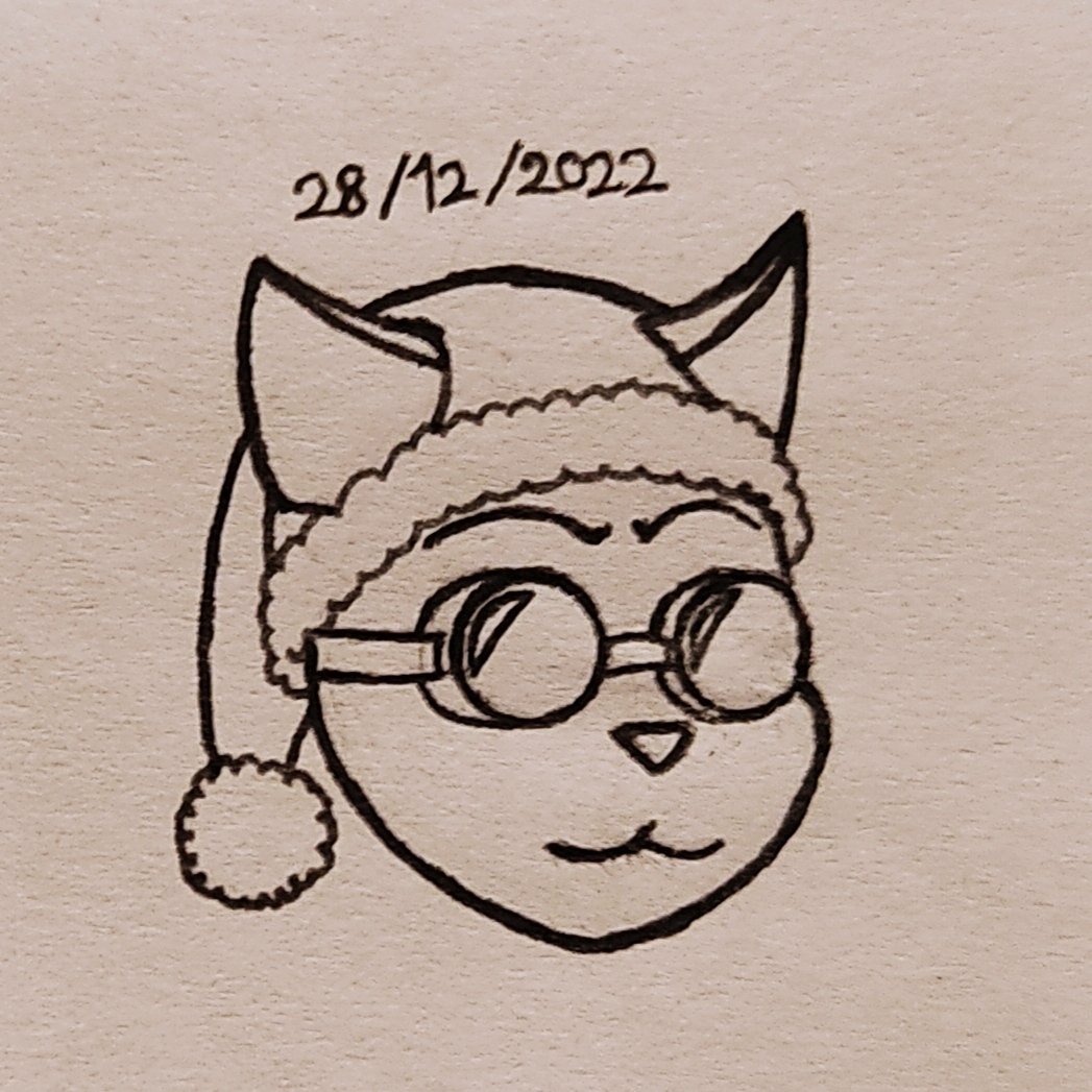 On December 28th I drew a quick doodle of Dr Lucius!

#art #DrLucius #Lucius #santahat #christmas #holidays #furry #furryart #furryoc #ink #traditionalart #daily #ArtistOnTwitter #artistonx