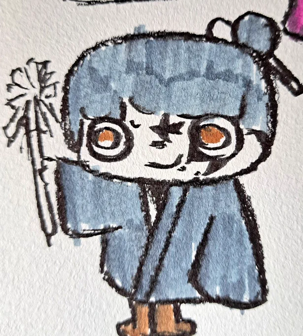 今年の終わりごろに浮かんだ作品、、設定は考えるけども、少しづつ浮かんでる#絵#作品#イラスト#ペン画#ほっこり#かわいい 