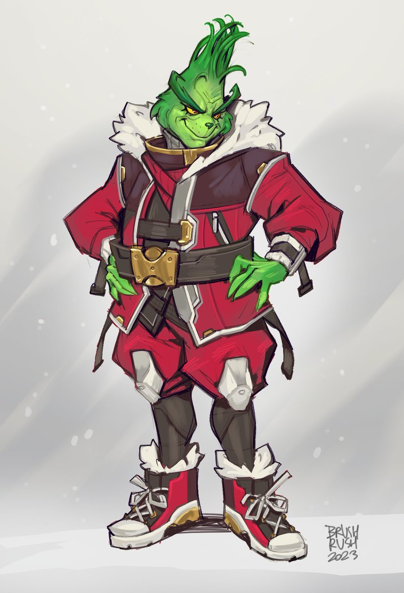 CanalBrushRush's tweet photo. Eu simplesmente não consegui deixar vocês sem um desenho do Grinch esse ano. TOME! Feliz natal atrasado, feliz ano novo! AAAA!😍 https://t.co/lDleeAEbNw