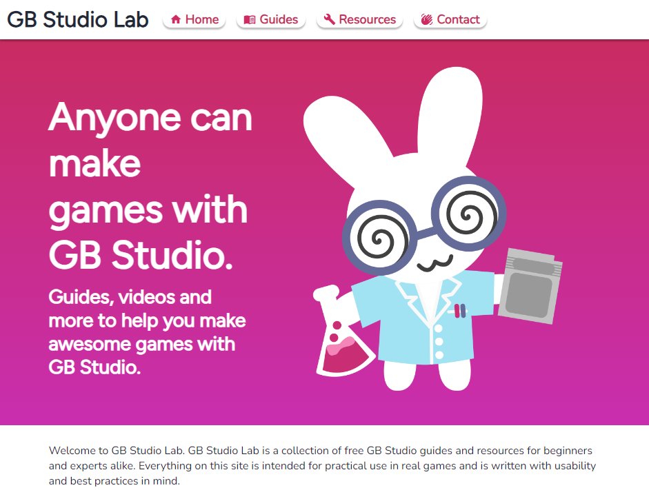 shintendoYT's tweet image. My latest project is published- GB Studio Lab! 🐰🧪
GB Studio Lab is a collection of free GB Studio guides and resources. Some are already published- you can check them out right now at gbstudiolab.neocities.org
There will be more to come in 2024. All suggestions are welcome too!
