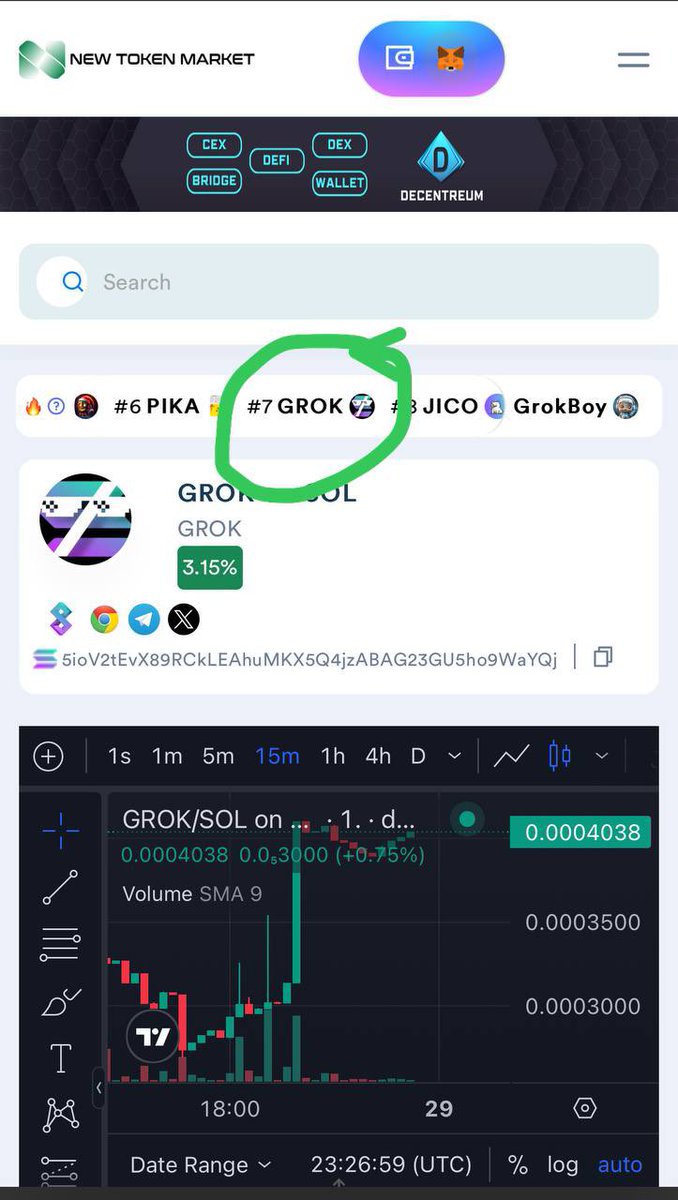 Now trending #7 on <a href="/listingntm/">Listing | NTM.ai</a>! #GrokOnSol