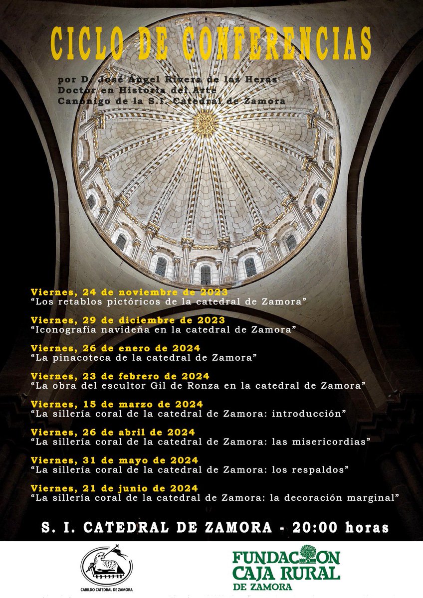 El doctor en historia del arte y canónigo, José Ángel Rivera de las Heras pronunciará una conferencia en la <a href="/CatedralZamora/">Catedral de Zamora</a> sobre la iconografía navideña del primer templo de la diócesis.