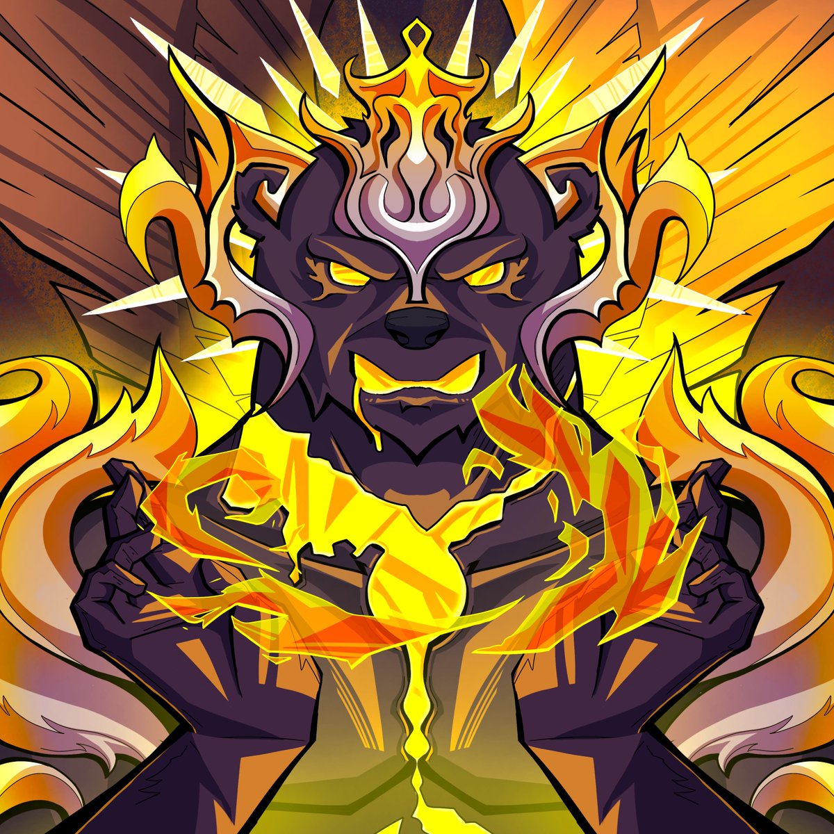 3rd One of One Reveal 🎨 - "Child of Fire" 
A tribute to the Rival Bears OG Fire Tribe.   

Will be raffled to Lost Tribes holders.📷🔥