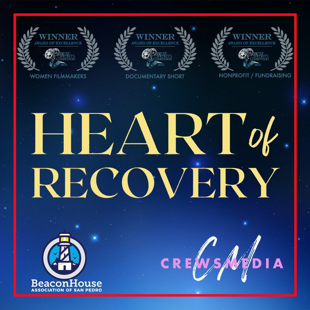 kassicrews's tweet photo. Thrilled to announce that "Heart of Recovery" won THREE awards from @bestshorts. 🏅 Award of Excellence: Documentary Short, Women Filmmakers &amp; Nonprofit / Fundraising. Congratulations to @BeaconHouseASP ! 🎥👏#FilmmakingExcellence 🏆✨#beaconhouseasp #beaconhousethrift https://t.co/nMXYCLnf9h