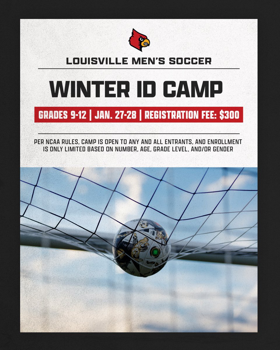 As the holidays wind down, camp season is getting closer 🔜

Secure your spot at our Winter ID Camp!

Sign up: uofl.me/3XHP0sz

#GoCards