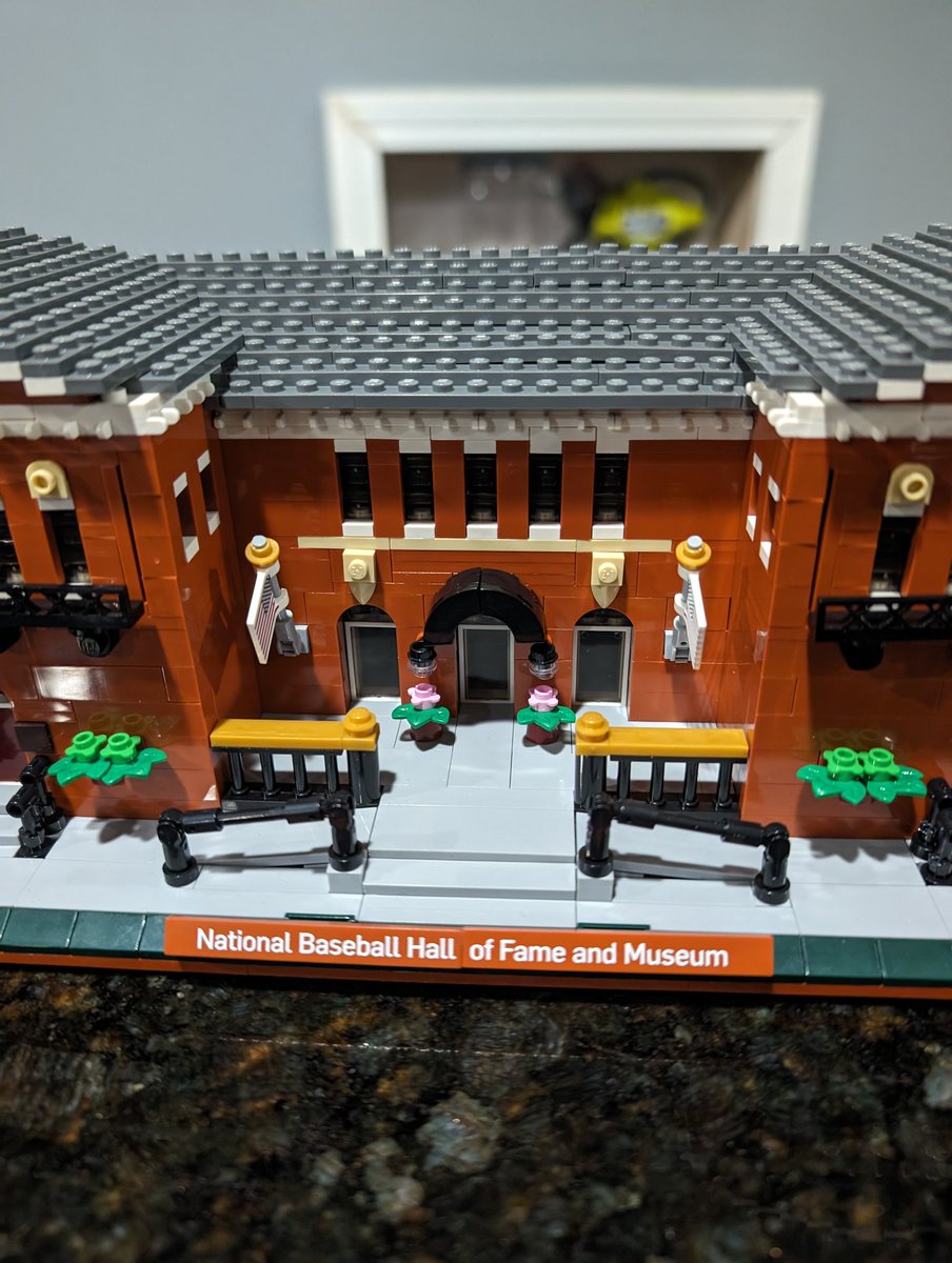 casey62975's tweet photo. Finished. The National Baseball Hall of Fame build from @TheAtomBrick collection. @baseballhall #theatombrick #thebaseballhalloffame #BaseBall @EmSheDoesIt @PinkIsles @JeremyIKaufman @BrxlzC https://t.co/WPsdGmqGSq