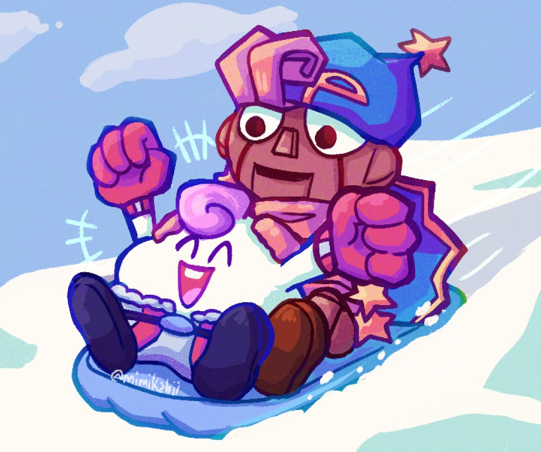 「geno and mallow enjoying a sleigh ride 」|✨Shay🌌のイラスト