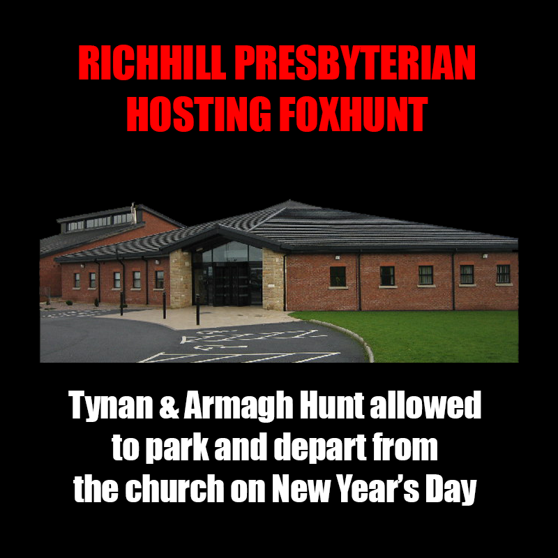 NISNTAC's tweet photo. We're calling all folks in Co. #Armagh and beyond to oppose this foxhunt and call out the hypocrisy of this church.

'Thou shalt not kill' 🤔 https://t.co/MKnJzSJOSr