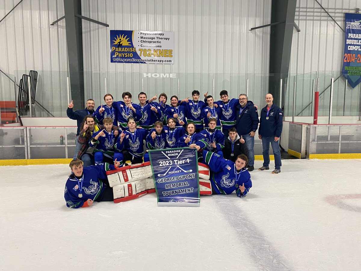 The first <a href="/PmhaWarriors/">Paradise Warriors</a> George DuPont Memorial Champions. Thanks to the family, volunteers  and <a href="/townofparadise/">Town of Paradise</a> staff at the arena for keeping the ice great.