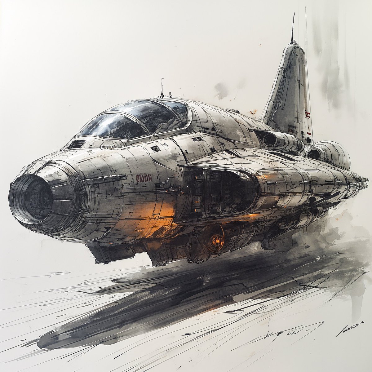 metamythian's tweet image. [subject], minimalist ink drawing style, vanishing point on white paper #MJv6