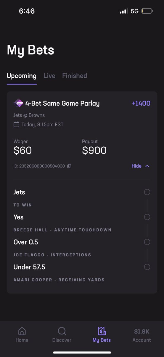 BangzPicks's tweet photo. Jets!Jets!Jets! Underdog lay for TNF https://t.co/I2H2nALeo5