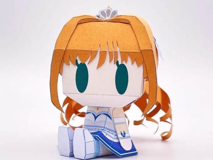 ミニ 日野茜ちゃん出来ました〜 #ペーパークラフト #ガベのペパクラ倉庫_i #日野茜 