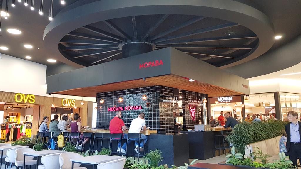 abovus's tweet photo. Mercator Center Belgrade, North Square, reconstruction &amp; adaptation.
In 2022/23, we transformed the space on the 1st floor of Mercator Center, New Belgrade. A unique challenge was the hanging radial steel structure above the square, weighing tons 😎
#abovus #retaildesign https://t.co/uSTN7Gjg9b