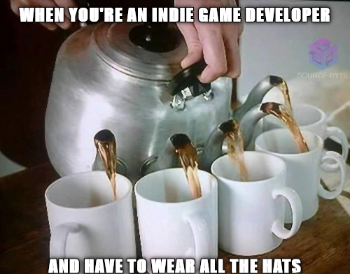 SourceByteGames's tweet image. Do you also wear so many hats?

#IndieGameDev #HowToLife #gameDeveloper #gamedevs #gamedev #indiegames #meme #marketing #development #script