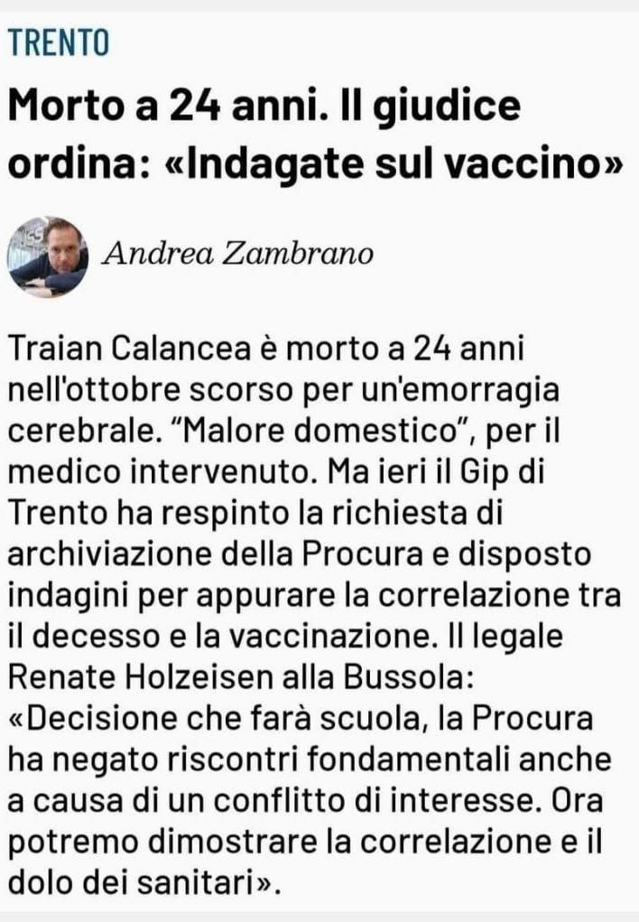 Italian_Refugee's tweet photo. #novax #Covid #Pfizer #dannidavaccino #eventiavversi #malorimprovvisi #Pfizer #Speranza #moderna #mRNA #vaccino #vaccini #conflittodinteresse #avvocatoholzeisen #nwo https://t.co/9LoyHmICRj