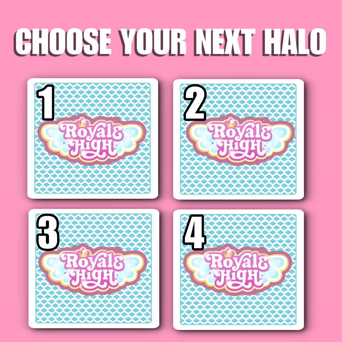 McQueenRH's tweet photo. the card you choose is your next halo! so are you happy now? 👀 #royalehigh https://t.co/f6DNf6TI0x