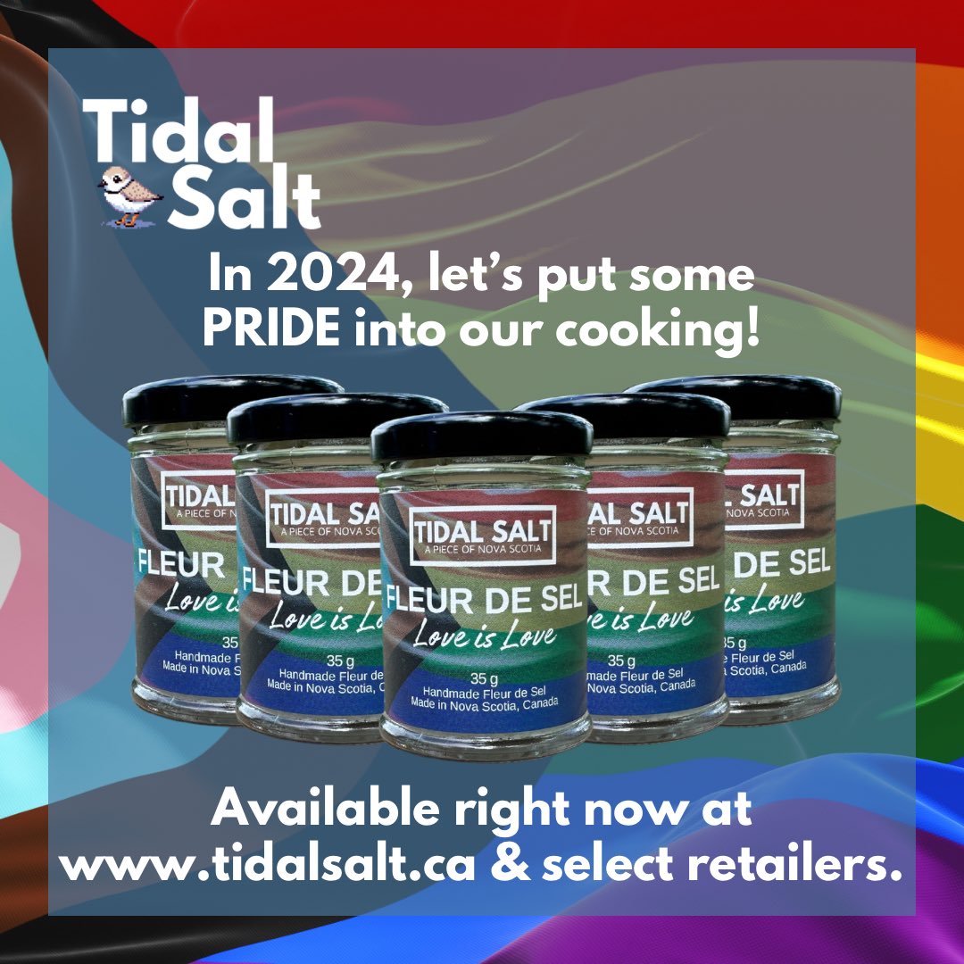 In 2024, let’s put a little pride in our food. Food is the language of love after all.

#novascotiaseasalt #fleurdesel #novascotia #antigonish #tasteofns #tastethetides #makinggoodfoodgreatfood