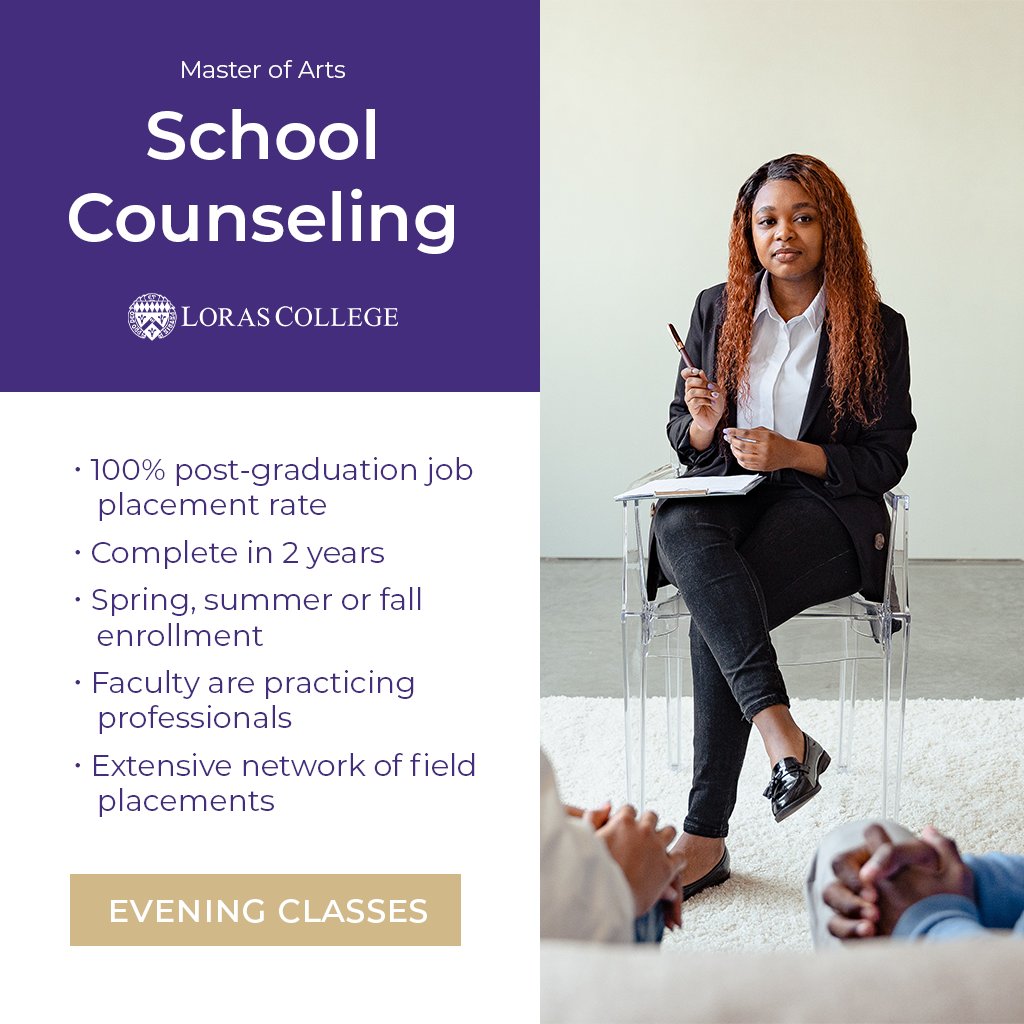lorascollege's tweet photo. Empower K-12 students and create positive change as a school counselor. Evening classes offer flexibility and convenience.
Learn more and apply for free at https://t.co/KK2ZTkvZn8
#LorasGraduate #SchoolCounseling #EducationMatters #EveningClasses https://t.co/Pow8yckAtI