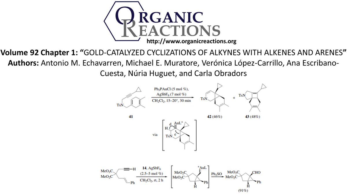 Organic Reactions (@orgreactions) on Twitter photo #OrganicReactions Vol 92 Ch 1: “GOLD-CATALYZED CYCLIZATIONS OF ALKYNES WITH ALKENES AND ARENES” #chemtwitter
organicreactions.org
onlinelibrary.wiley.com/doi/book/10.10… <a href="/ACSorganic/">ACS Organic Division</a> #OrganicReactions Vol 92 Ch 1: “GOLD-CATALYZED CYCLIZATIONS OF ALKYNES WITH ALKENES AND ARENES” #chemtwitter
organicreactions.org
onlinelibrary.wiley.com/doi/book/10.10… <a href="/ACSorganic/">ACS Organic Division</a>