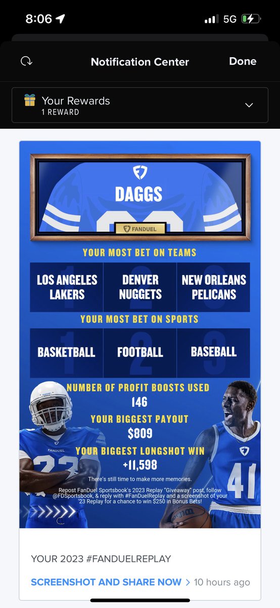 Say5iive's tweet photo. @FDSportsbook #FanDuelReplay https://t.co/8igOaXdG9f
